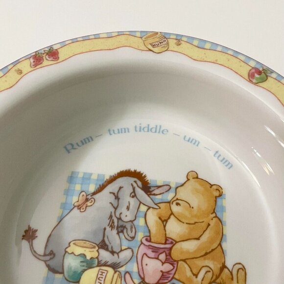 2001 Disney Royal Doulton Winnie the Pooh Baby Bowl Eeyore and Piglet Honey - Picture 11 of 16